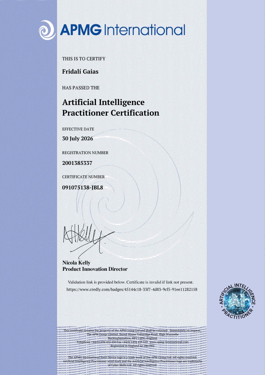 Artificial Intelligence Practitioner certification badge