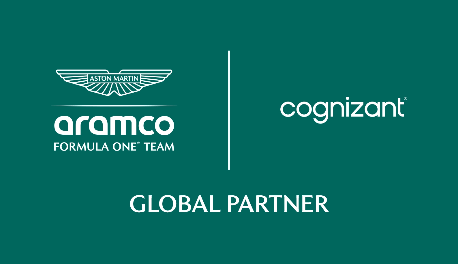 Aston Martin F1 Aramco Cognizant global partner logo
